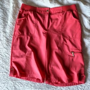 Zenergy CHICO'S Neon CARGO Bermuda Size 1 M 10 SHORTS Elastic GOLF Walk STRETCH.